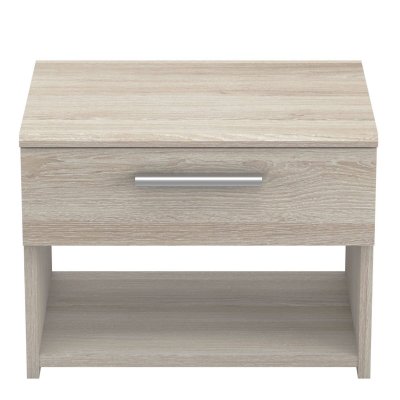 Demeyere Pricy Table de Chevet 1 Tiroir Bois Clair, Dense, 42 x 32 x 32 cm