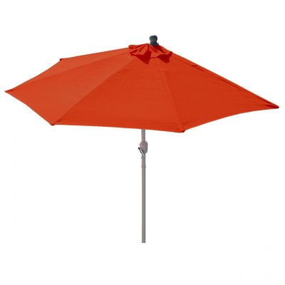 GENERIQUE Demi-parasol aluminium balcon ou terrasse, IP 50+, 285cm terracotta sans pied