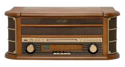 DENVER  Mcr-50mk3 Retro Turntable Marron One Size / EU Plug