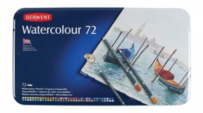 DERWENT  Crayons Aquarellables Boite M&eacute;tal De 72 (Import Royaume Uni)