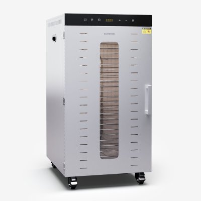 KLARSTEIN D&eacute;shydrateur alimentaire 350 de 2000 W 30 - 90 &deg;C avec minuterie 24h Acier inoxydable Argent