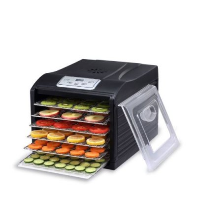 VITALITY4LIFE D&eacute;shydrateur Alimentaire BioChef Arizona Sol 6 Plateaux - Noir