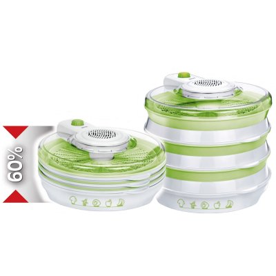MPM D&eacute;shydrateur d'aliments pliable plateaux de 6 x 30 cm, 2 niveaux de puissance  MSG-06