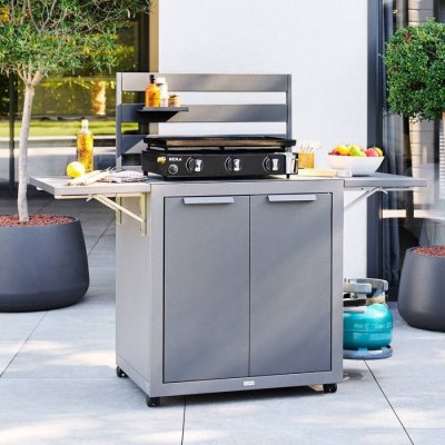 HESPERIDE Desserte de jardin 2 portes Oxyana gris graphite - Hesp&eacute;ride