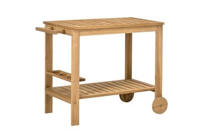 OUTSUNNY Desserte de jardin - desserte pour plancha - bois sapin pr&eacute;-huil&eacute;