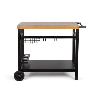 LIVOO Desserte pour plancha GS131  Feel good moments M&eacute;tal Noir 