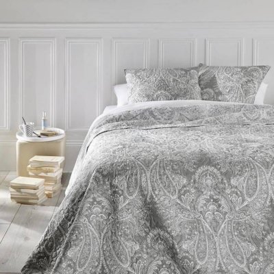 ATMOSPHERA CREATEUR D INTERIEUR Dessus De Lit Marie Avec 2 Taies D'oreillers Gris Clair Atmosphera
