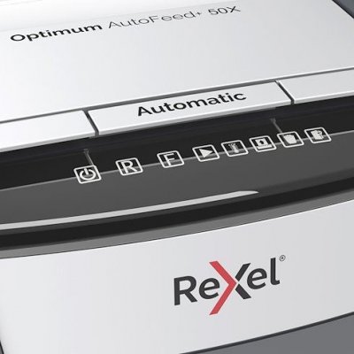 REXEL Destructeur  Optimum Auto+ 50XP - coupe crois&eacute;e 