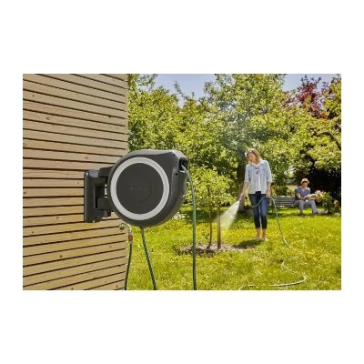 GARDENA D&eacute;vidoir automatique mural  RollUp L - 30 m - Blanc - 18627-20
