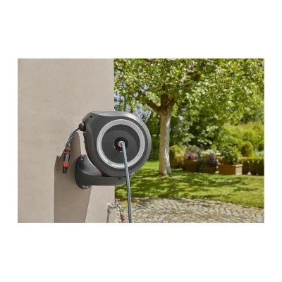 GARDENA D&eacute;vidoir automatique mural  RollUp M - 20 m - Blanc - 18612-20