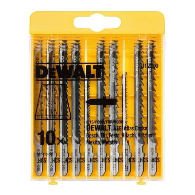 DEWALT  coffret de 10 lames scies sauteuses pour le bois - r&eacute;f. dt2290