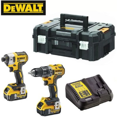 DEWALT  Kit 2 outils 18V 5Ah Li-Ion moteur sans charbon