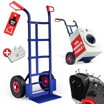 GARDEBRUK&REG; Diable pliant pneus pleins PU increvable max. 200kg