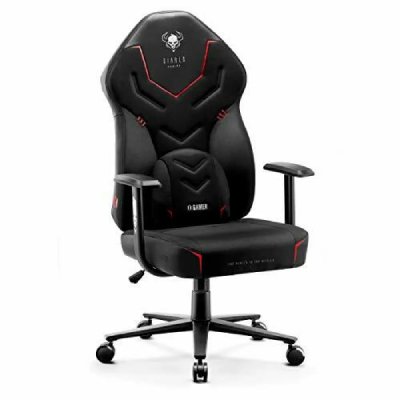 DIABLO  X-Gamer 2.0 Chaise Gaming Fauteuil de Gamer (Noir-Noir)
