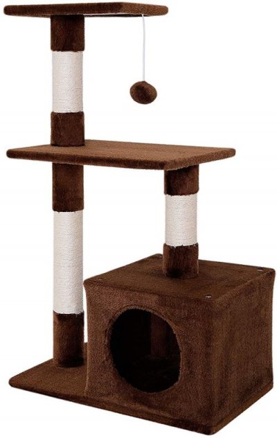 PAS DE MARQUE dibea Arbre a Chat avec griffoir et Centre d activites Brun 