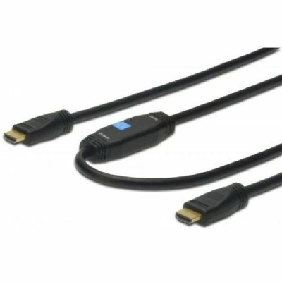 DIGITUS  C&acirc;ble HDMI High Speed15m Typ A, Ultra HD, gold, noir
