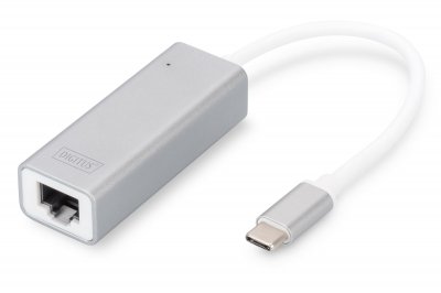 DIGITUS  Usb Type C 3.0 Gigabit Ethernet Adapter Blanc,Gris