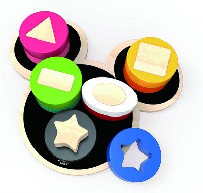  Disney Jeu d'encastrement Mickey Mouse Bois Multicolore