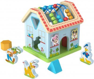 DISNEY  maison d'activit&eacute;s Mickey Mouse junior 21,2 cm bois bleu