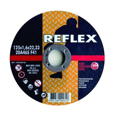 OUTIFRANCE Disque &agrave; tron&ccedil;onner gamme orange a plat inox reflex (230 - 2)
