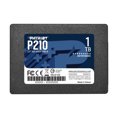 PATRIOT Disque Dur SSD Interne P210S1TB25 1To 2.5 500Mo/s SATA 6.0Go/s Noir