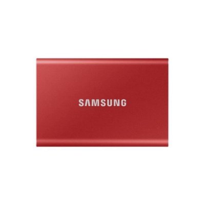 SAMSUNG Disque SSD externe  portable T7 500go rouge m&eacute;tallique