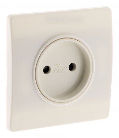 DIWONE -Prise 2P 16A borne-auto vis + griffes Blanc - 