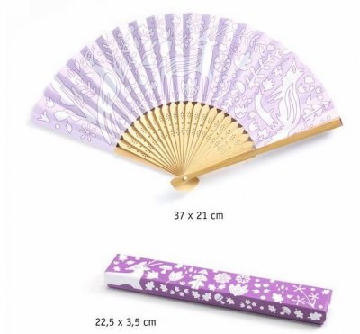 DJECO - DIY Abanico Con estuche Apara colorear Trousse, DJ07945