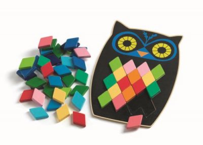 DJECO  Mosa&iuml;que Moza Boo, Jouet Puzzle &agrave; partir de 4 Ans
