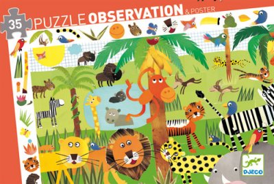DJECO  Puzzle Jungle 35 pi&egrave;ces