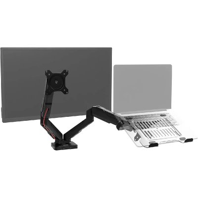 DURONIC DMDCL1X1 Support de Moniteur et Support d'Ordinateur Portable PC &agrave; Pince pour Bureau - VESA 75/100
