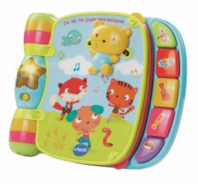 VTECH BABY Do r&eacute; mi super livre enchant&eacute; bleu