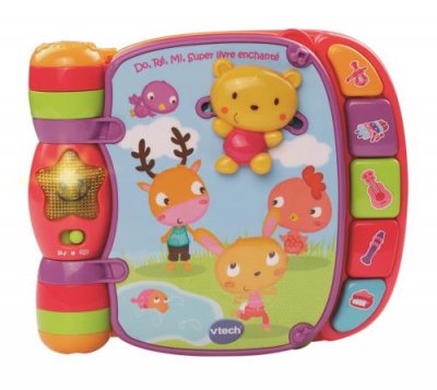 VTECH BABY Do r&eacute; mi super livre enchant&eacute; rose