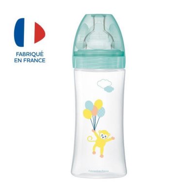 DODIE  Biberon Sensation+ anti-colique t&eacute;tine plate 3030ml vert