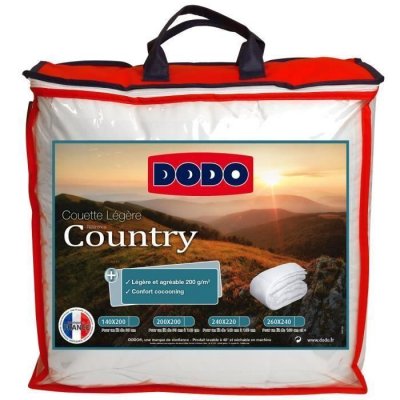 DODO  Couette l&eacute;g&egrave;re Country - 200 x 200 cm - Blanc