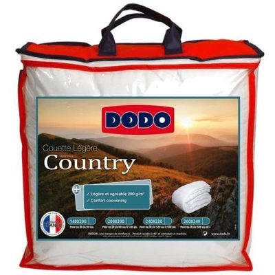 DODO  Couette l&eacute;g&egrave;re Country - 220 x 240 cm - Blanc