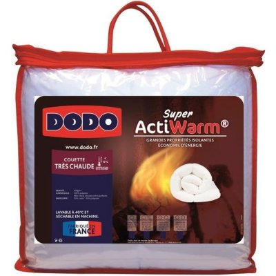 DODO  Couette tr&egrave;s chaude 450g/m&sup2; SUPER ACTIWARM 240x260 cm blanc