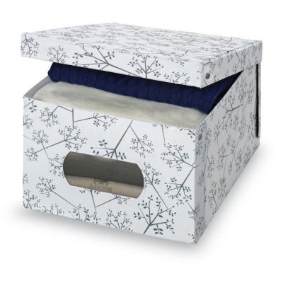 EDM Domo Pack Living - Boite de rangement textile l bon ton 39x50x24cm