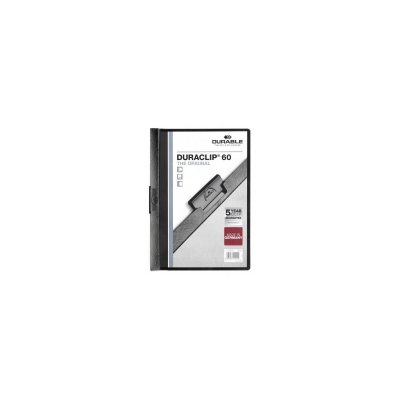 DURABLE Dossier de portefeuilles  duraclip 60 noir transparent a4 25 pi&egrave;ces