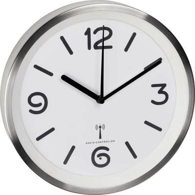 Dostmann 60.3535.02 radiopilot&eacute;(e) Horloge murale 253 mm x 42 mm aluminium (bross&eacute;)