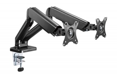  Double Bras Articul&eacute; Pc Audizio Mad20g Pour &eacute;crans De 17 &agrave; 32 Pouces Facilement R&eacute;glable 9 Kg Max.