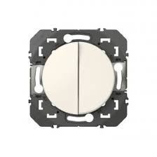 LEGRAND Double interrupteur va-et-vient &agrave; assembler,  Dooxie, blanc