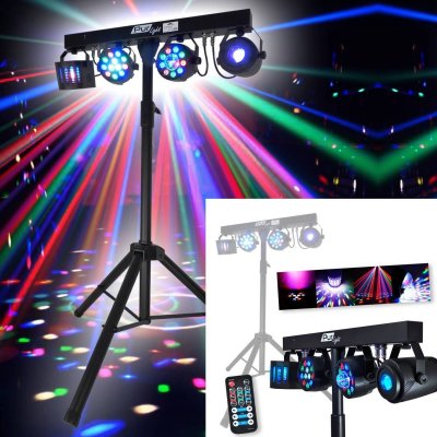 IBIZA LIGHT Double PACK DJ LIGHT Euphoria Portiques + 48 effets lumi&egrave;re PAR/ASTRO/BEAM/DERBY + T&eacute;l&eacute;c DMX