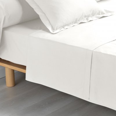 DOUCEUR D INTERIEUR Douceur d'int&eacute;rieur Drap plat Percaline naturel 180x290 cm