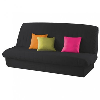 Douceur d'interieur housse de clic-clac matelass&eacute;e unie essentiel noir