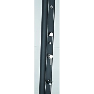 GRE Douche solaire droite aluminium noir Douche alu 32 l, 32 l 
