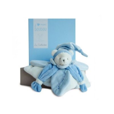 DOUDOU ET COMPAGNIE  - Doudou Plat Ours Collector - Bleu - DC2921
