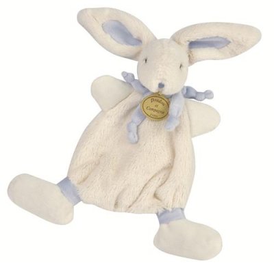 DOUDOU ET COMPAGNIE Doudou lapin bonbon Bleu - 26 cm
