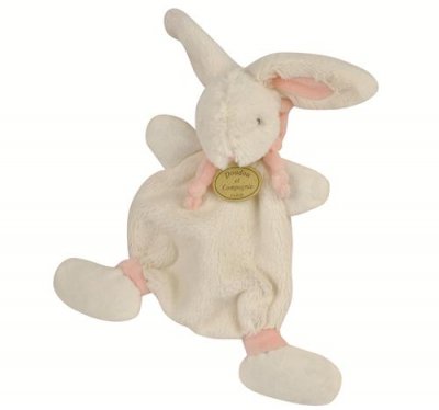 DOUDOU ET COMPAGNIE Doudou lapin bonbon - Rose - 26 cm
