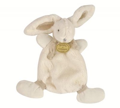 DOUDOU ET COMPAGNIE Doudou lapin bonbon taupe - taille 26 cm